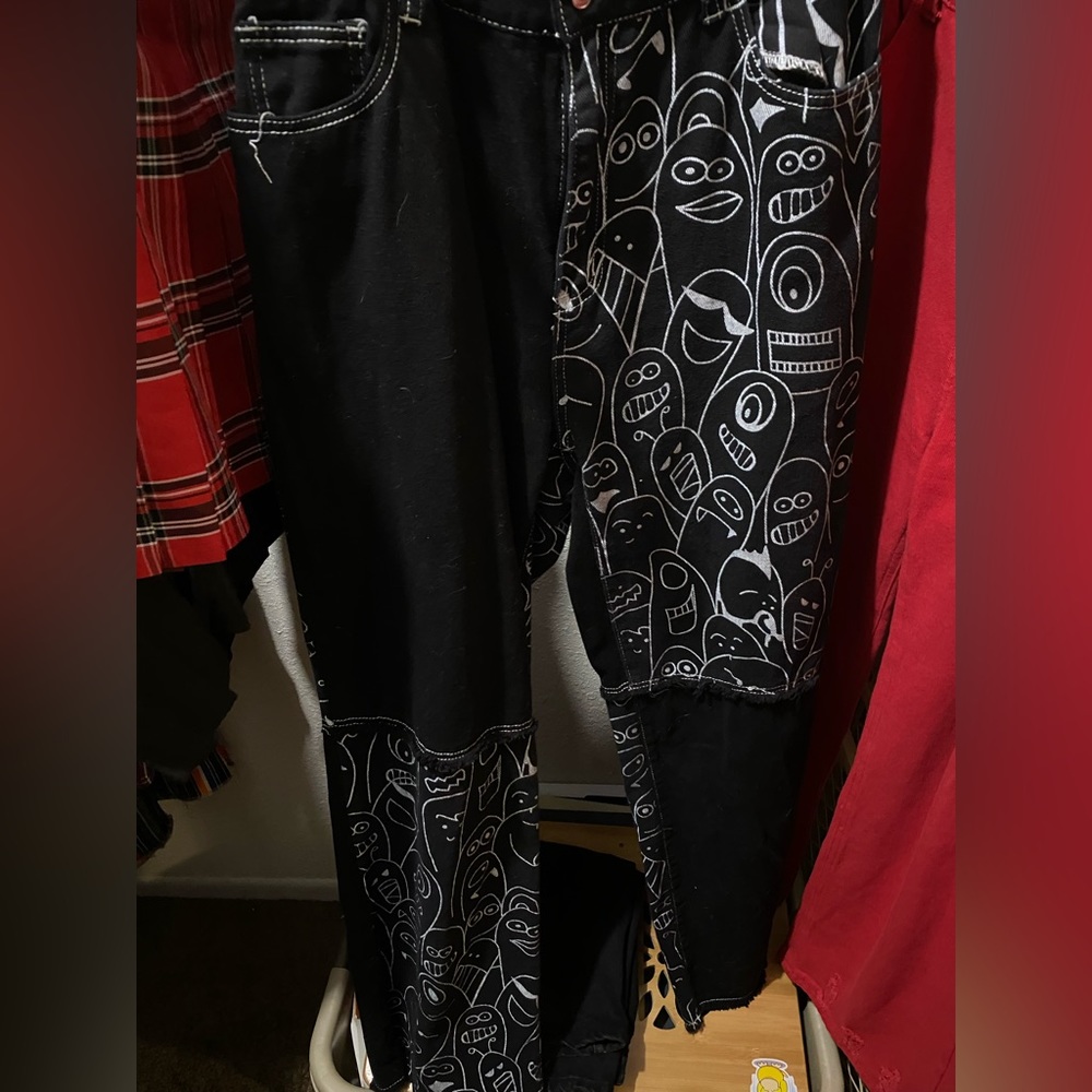 Black monster jeans